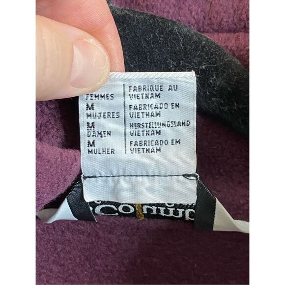 Columbia Purple Fleece Full Zip Jacket Cinch Hem Ladies Size M - Picture 9 of 13